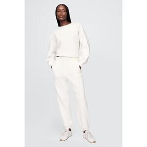 Gap white high rise jogger sweatpants - size large tall